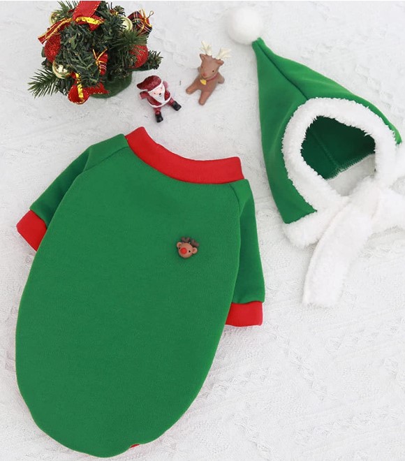 Pets.Love.Earth Christmas Sweater With Hat