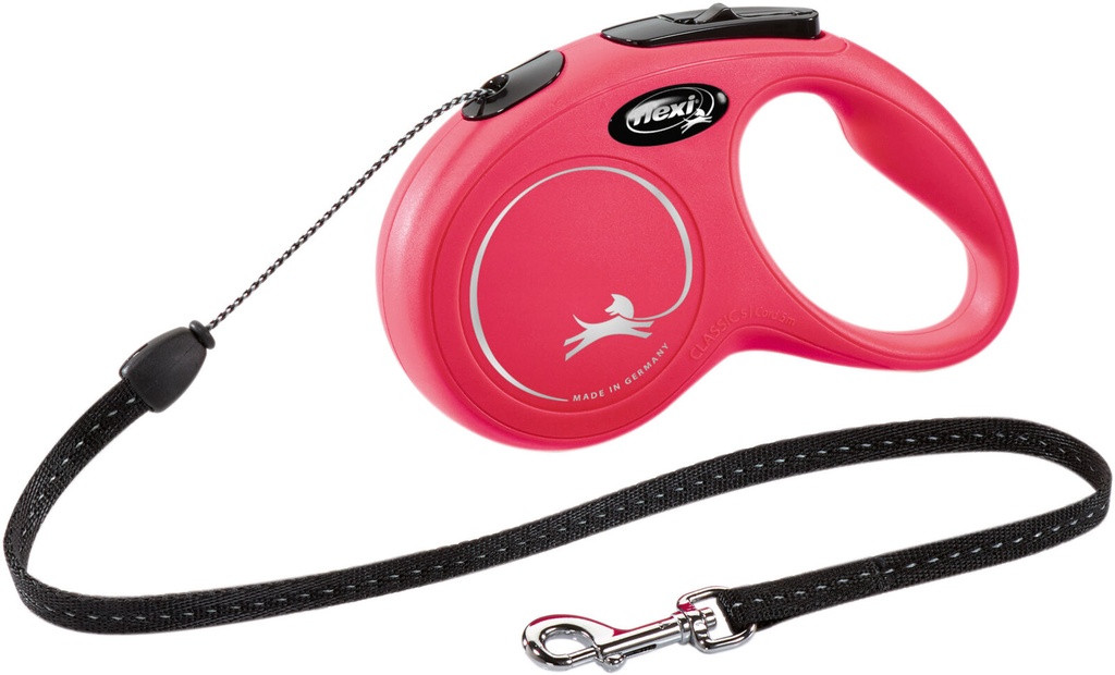 Flexi New Classic Retractable Cord Leash Red