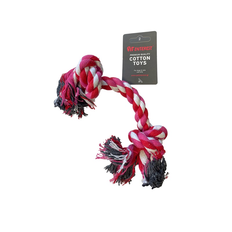 Pet Interest Rope Cotton Toy 2 knots 20mmX28cm 90gr