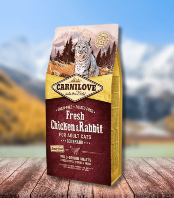 Carnilove Fresh Chicken & Rabbit Gourmand for Adult cats