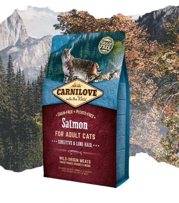 Carnilove Salmon for Adult Cats – Sensitive & Long Hair
