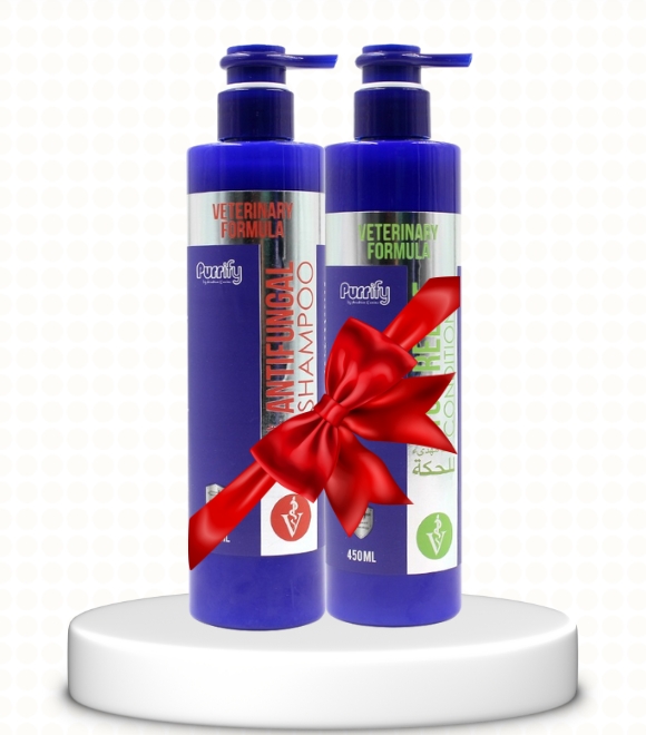 Purrify Veterinary Formula Antifungal Shampoo &amp; Itch Relief Conditioner Pack – 450ml-Offer