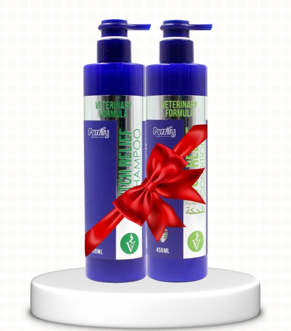 Purrify Veterinary Formula Itch Relief Shampoo &amp; Conditioner Pack – 450ml-Offer