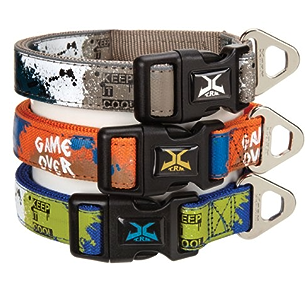 [721343415534] Casual Canine Xtreme Game Over Collar, 6-10 In Orange