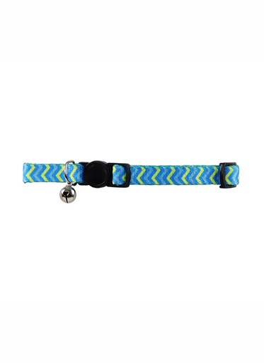 [8886467580109] Pawise Cat Collar – Ripple, Blue