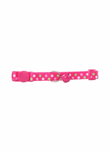 [8886467580130] Pawise Cat Collar-Polka Dots, Pink