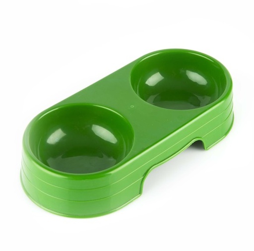 [6084001390111] Pets.Love.Earth Double Diner Pet Feeder(Green)
