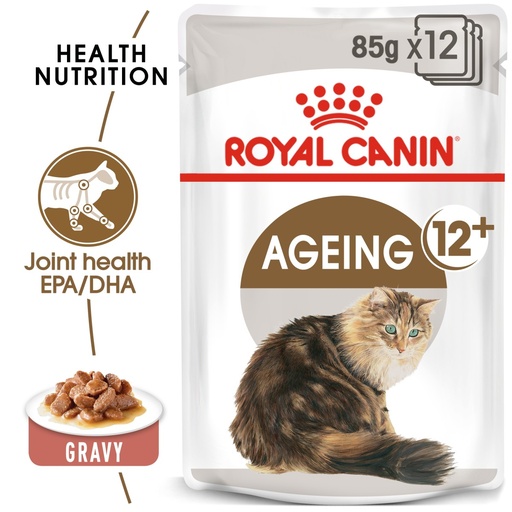 Royal Canin Pouch Ageing 12+ Gravy Formula for Senior Cat