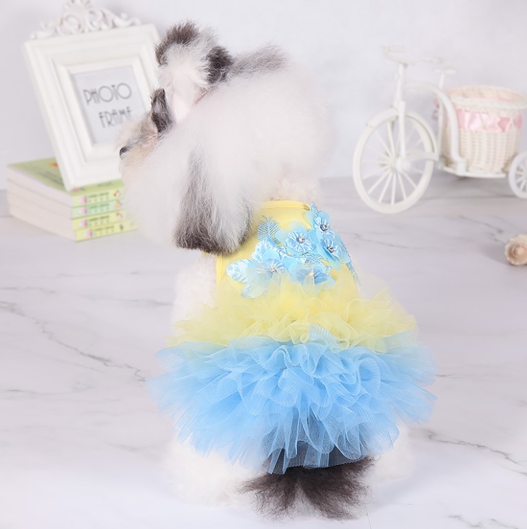 Pets.Love.Earth Tutu Yellow and Blue