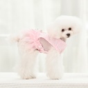 Pets.Love.Earth Checkered Tutu Light Pink With Leash