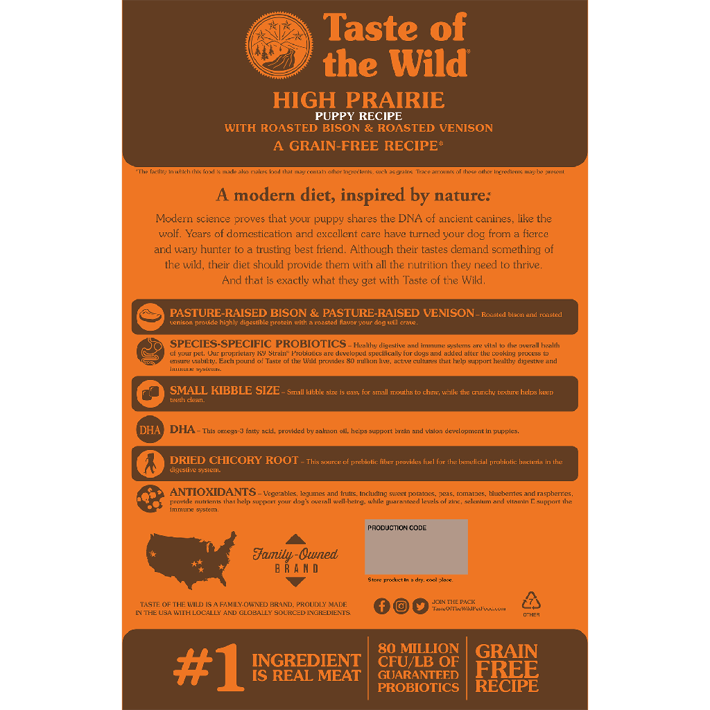 Taste of the Wild High Prairie Puppy Canine Formula Dry Food