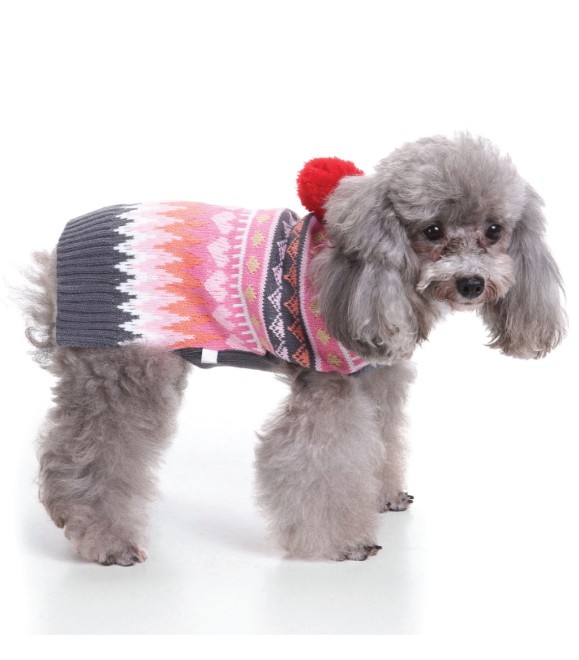 Pets.Love.Earth Pink Girly Heart Sweater