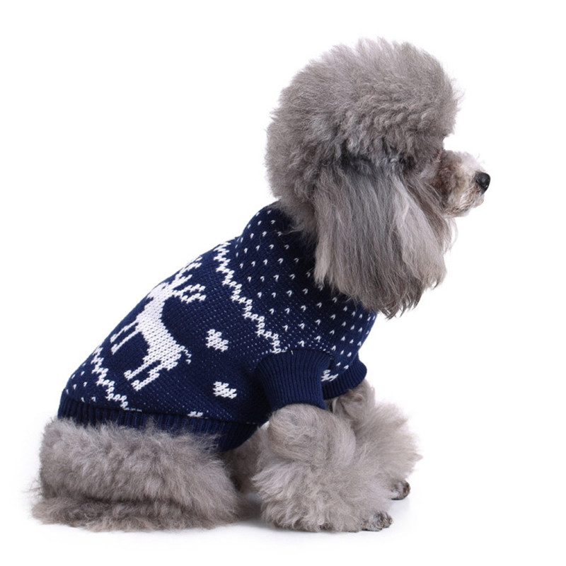 Pets.Love.Earth Elk Christmas Sweater Blue