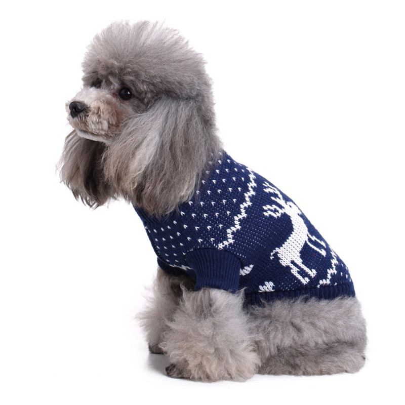 Pets.Love.Earth Elk Christmas Sweater Blue