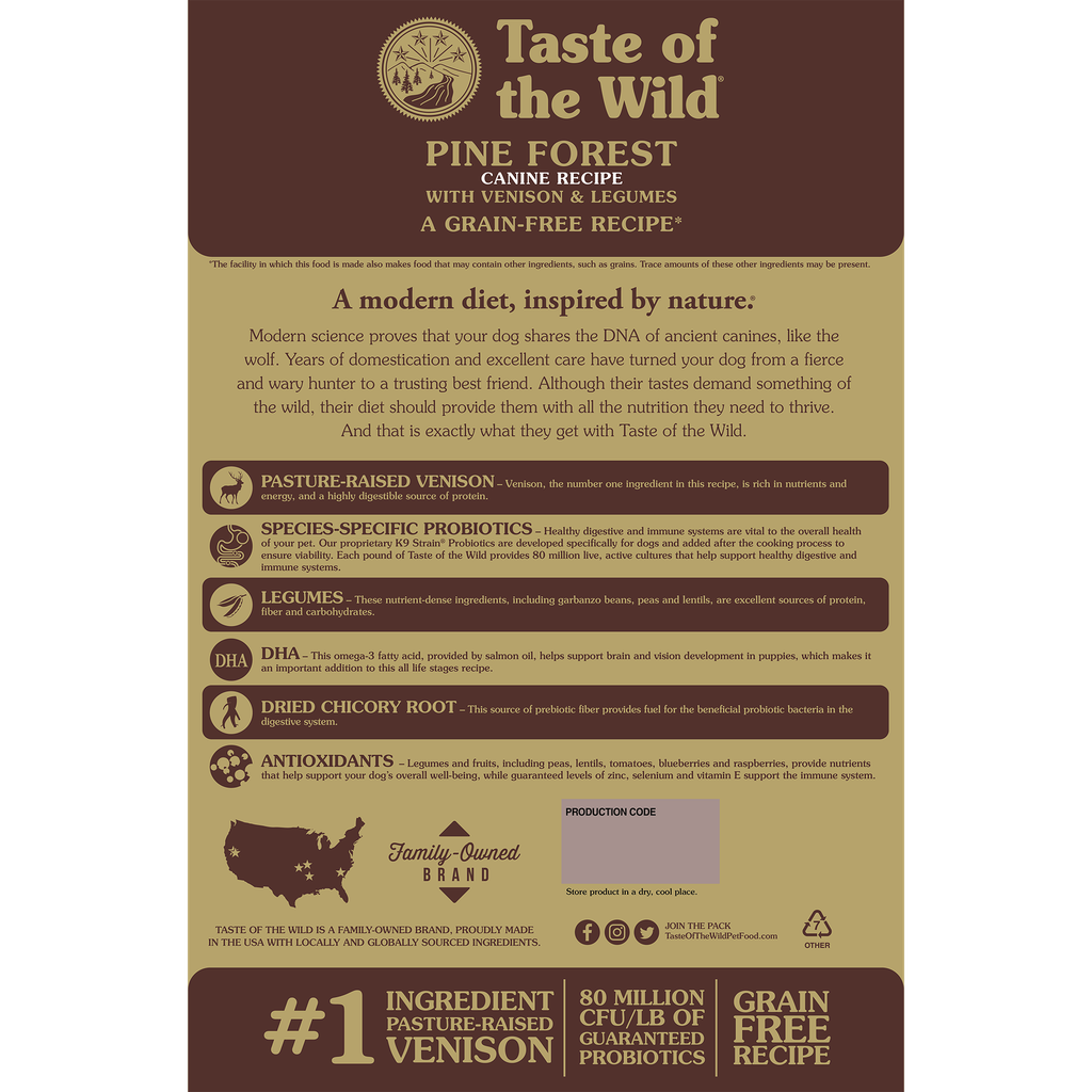 Taste of the Wild Pine Forest Canine Dry Food