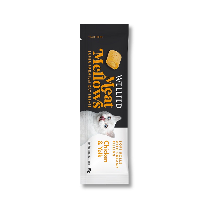 Pet Interest Wellfed Meat Mellows Chicken &amp; Yolk (3x10g) For Cat
