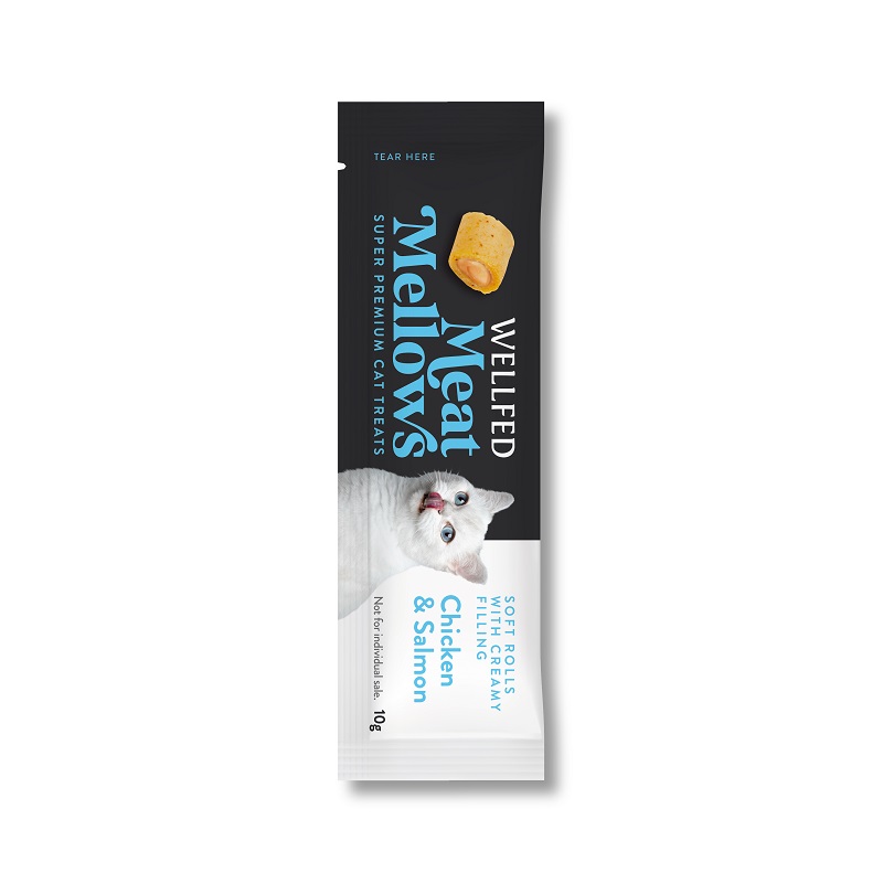 Pet Interest Wellfed Meat Mellows Chicken &amp; Salmon (3x10g)  For Cat