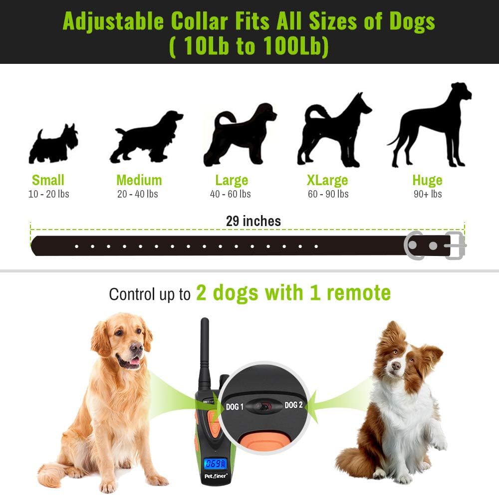 880 Yards Waterproof and Rechargeable Dog Remote Training  Collar-617