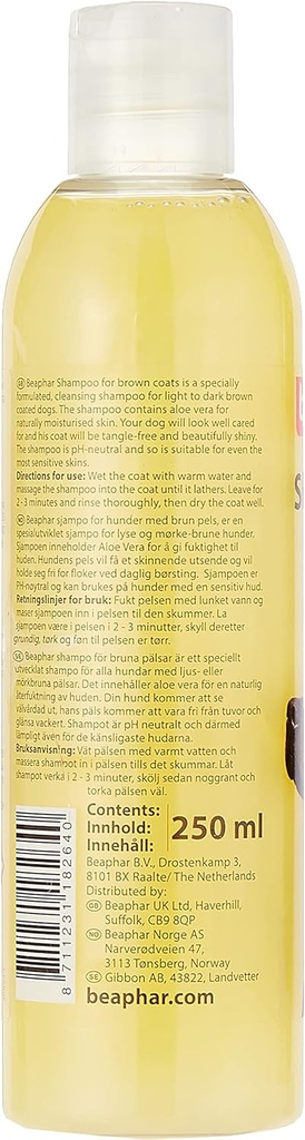 Beaphar Aloe Vera Brown Coats Shampoo 250ml For Dogs