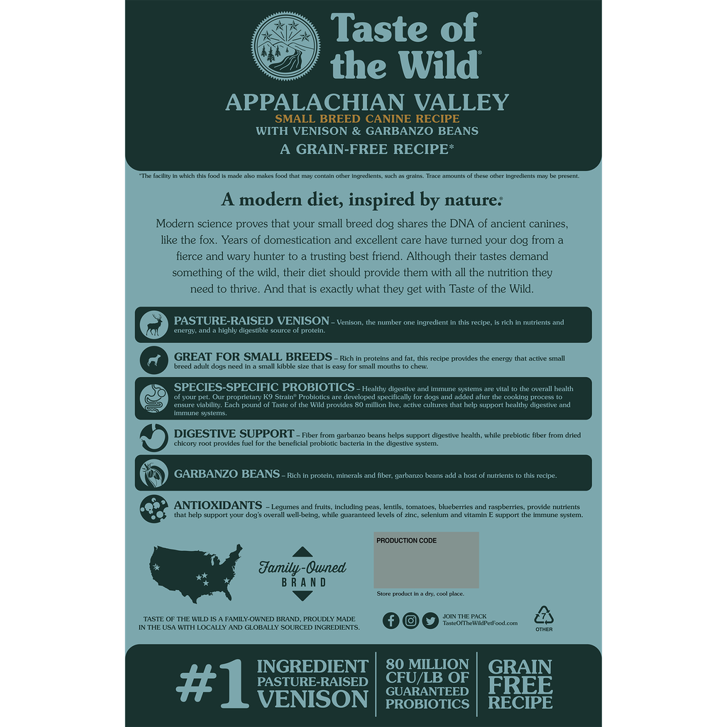 Taste of the Wild Appalachian Valley Small Breed Canine Dry Food