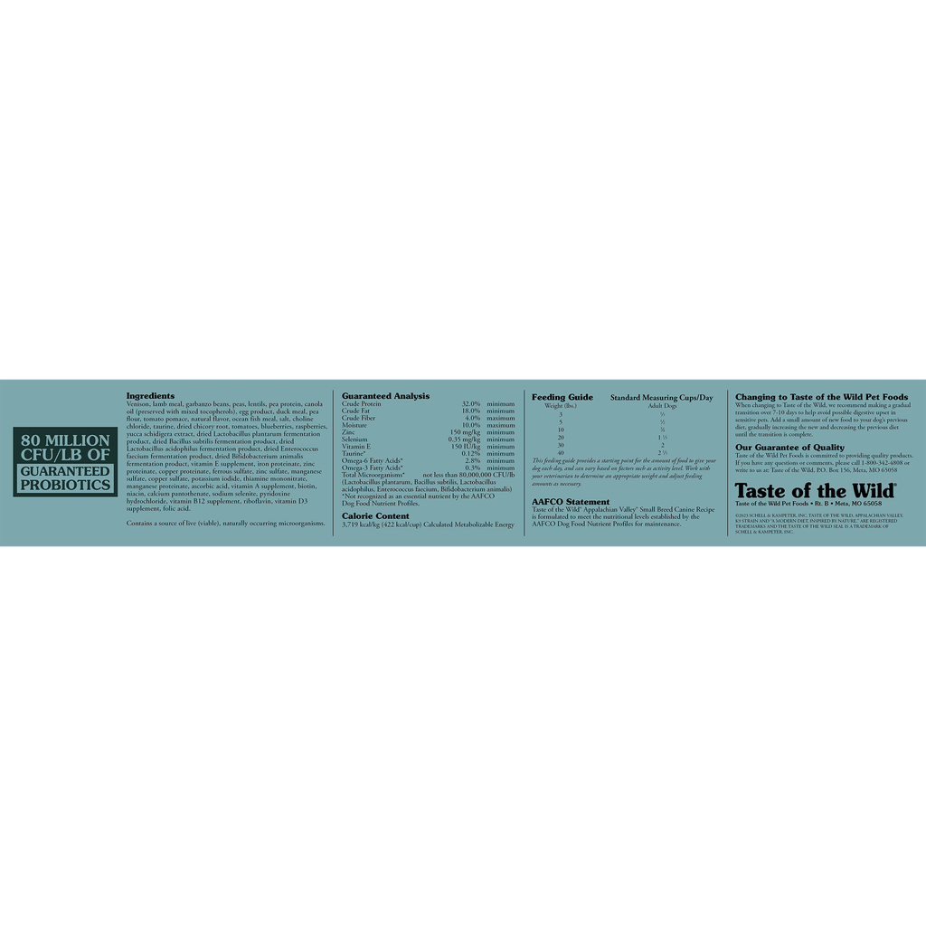 Taste of the Wild Appalachian Valley Small Breed Canine Dry Food