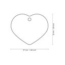 My Family Basic Big Heart ID Tag in Chrome-Plated Brass