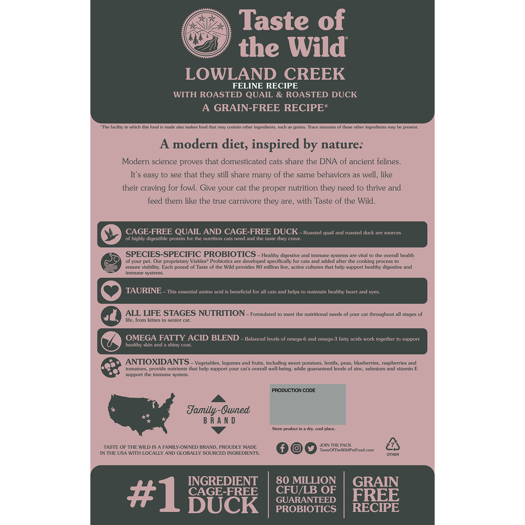 Taste of the Wild Lowland Creek Feline Dry Food