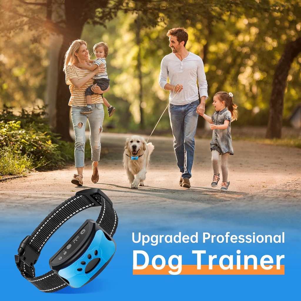 Tech No Bark Collar Pet DC636 Up to 8-50kgs Rechargable Blue/Black