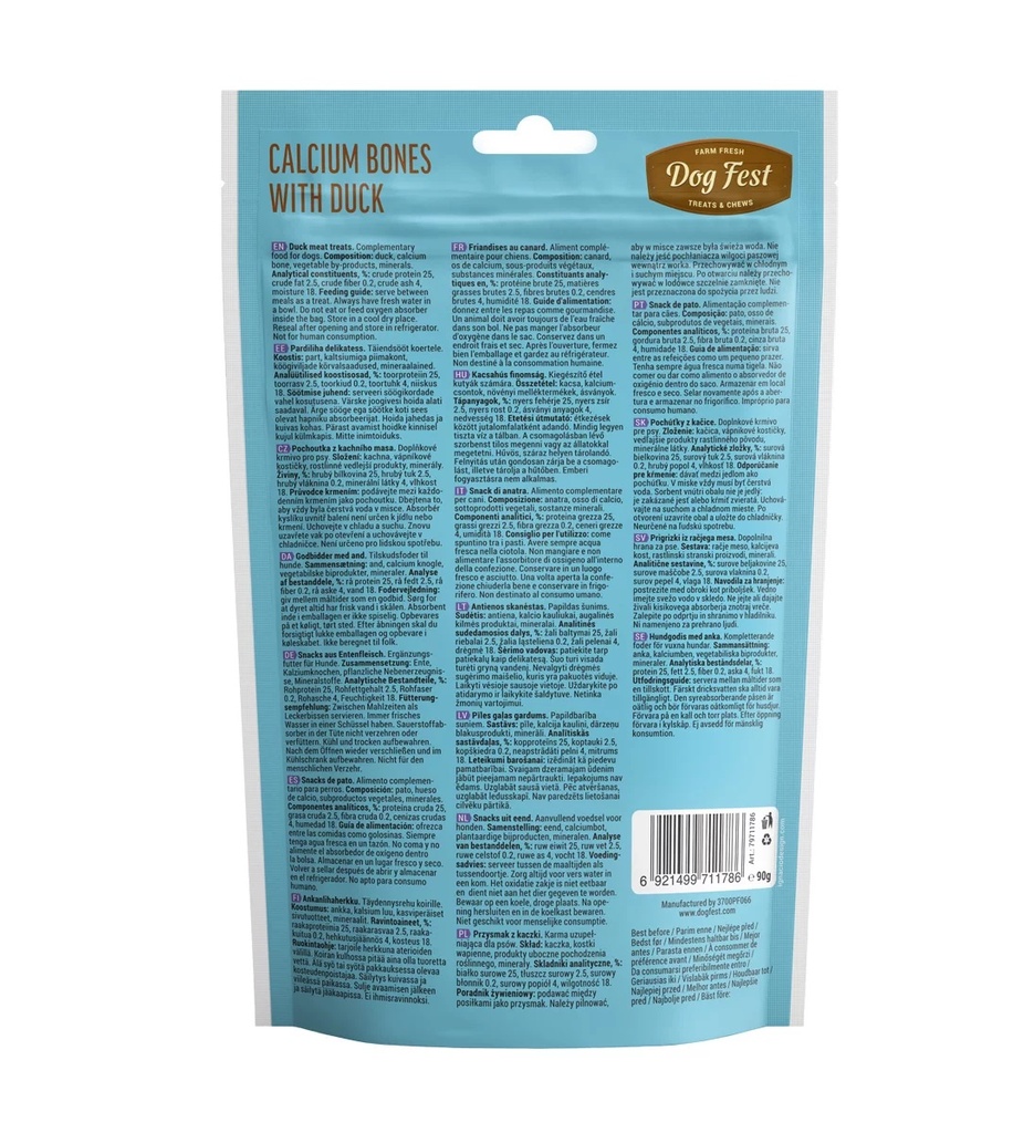 Dog Fest Farm Fresh Calcium Bones with Duck For Puppies 90g