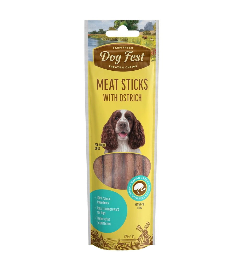 Dog Fest Farm Fresh Meat Sticks with Ostrich 45g