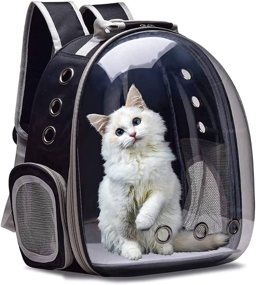 Pets.Love.Earth Pet backpack  Transparent and Black,Silver,Blue,Grey