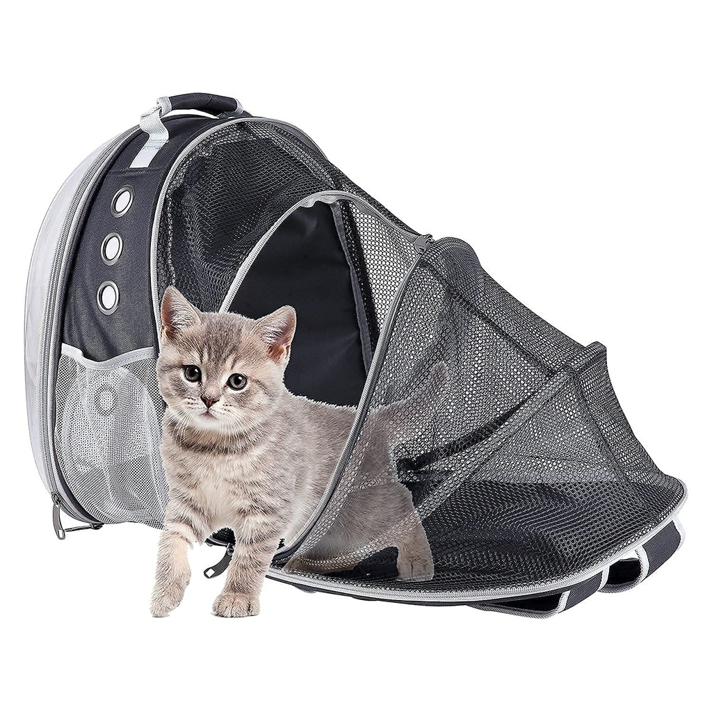 Pets.Love.Earth Pet backpack  Transparent and Black,Silver,Blue,Grey