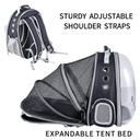 Pets.Love.Earth Pet backpack  Transparent and Black,Silver,Blue,Grey