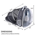 Pets.Love.Earth Pet backpack  Transparent and Black,Silver,Blue,Grey