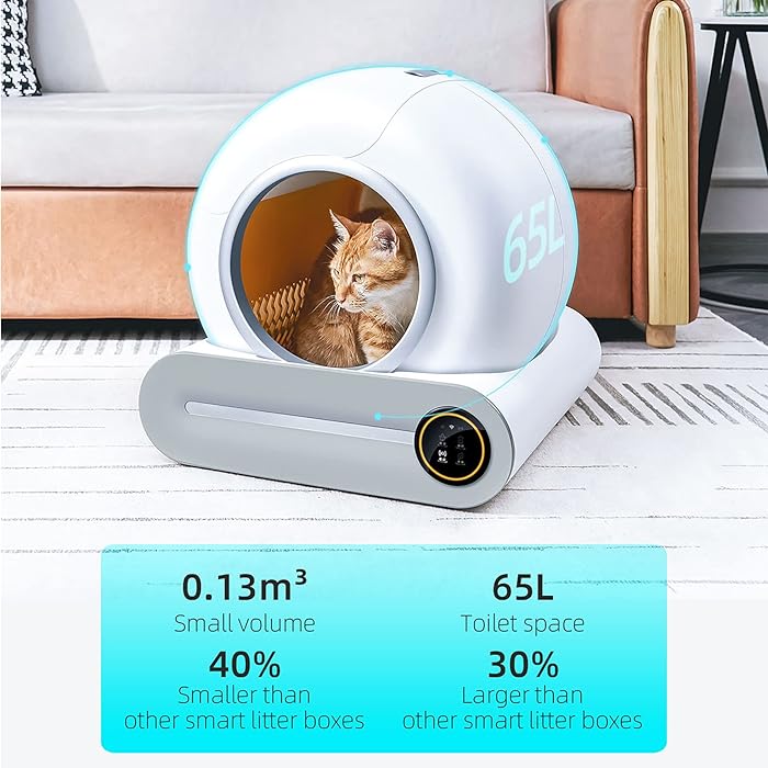 Smart Automated Cat Litter Box White 480x520x505 mm