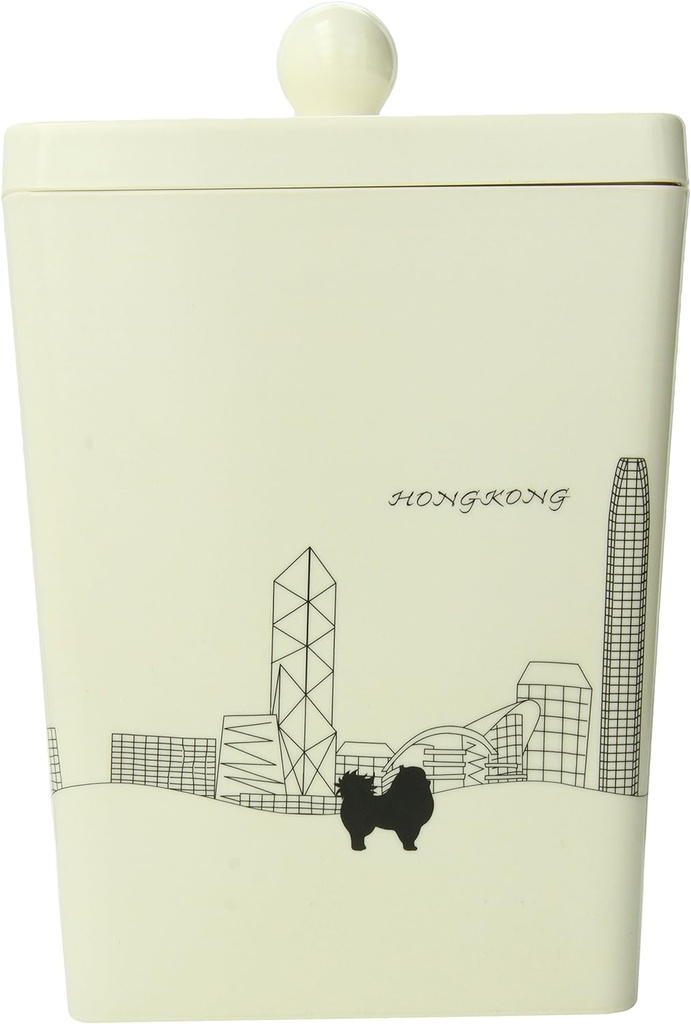 Pet Studio City Dog Melam Treat Canister White