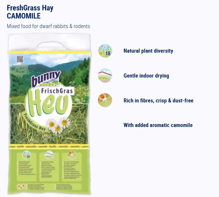 Bunny Nature Fresh Grass Hay Chamomile - 500 g