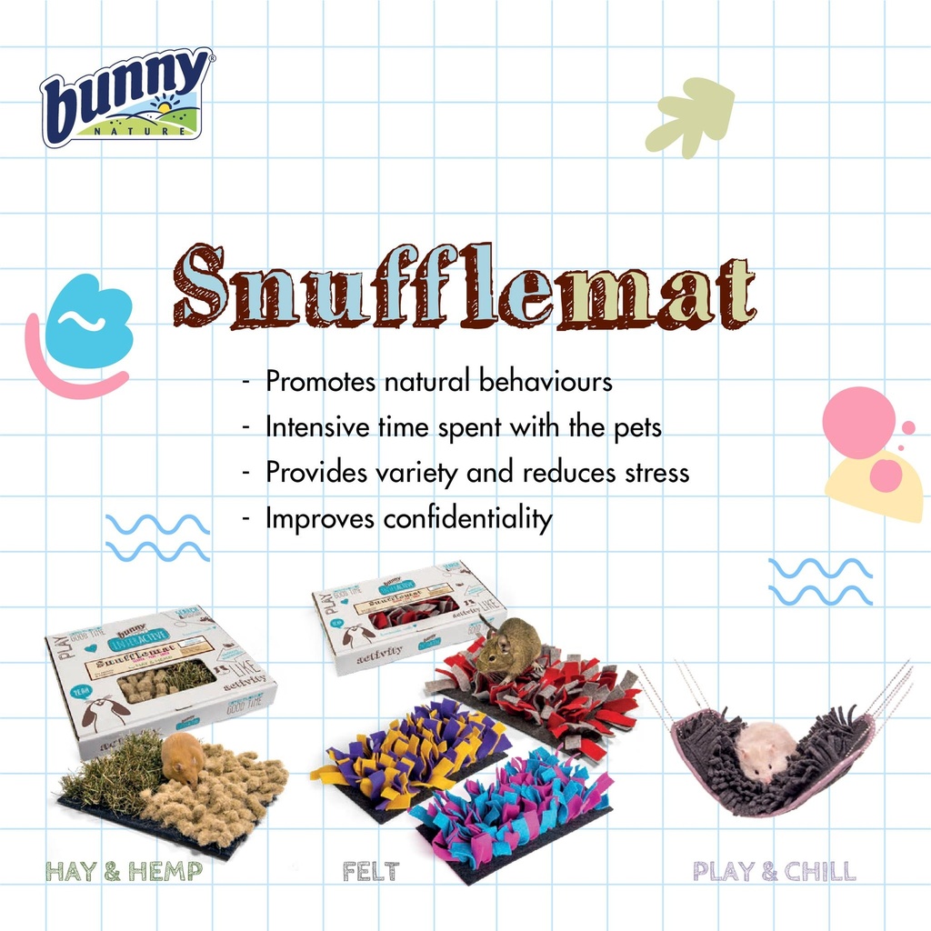 Bunny Interactive Snufflemat Felt (grey/Green)