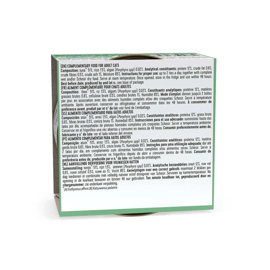 Schesir Can for Cat Tuna with Algae in Jelly 85g