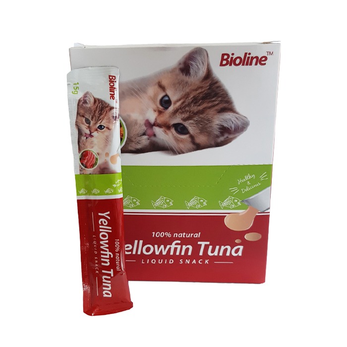 Bioline Yellowfin Tuna Flavor Liquid Snack for Cats