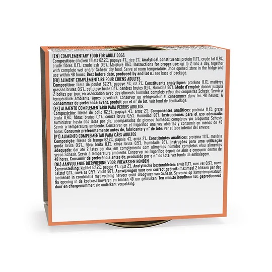 Schesir Can for Dog Chicken With Papaya in Jelly 150g