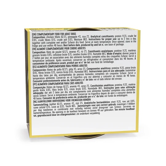 Schesir Can for Dog Chicken With Pineapple in Jelly 150g