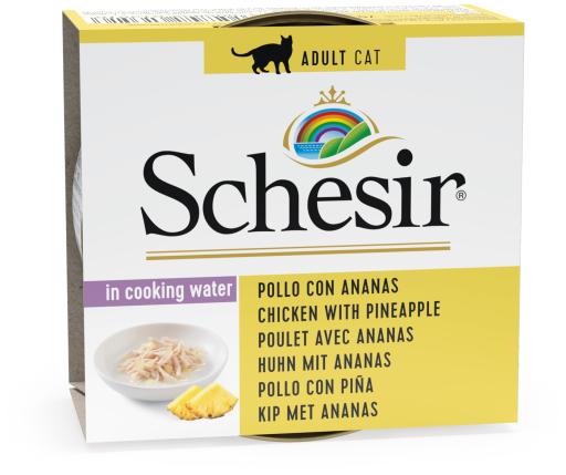 Schesir Can for Cat Chicken Fillet with Pineapple in Cooking Water 75g