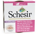 Schesir Can for Cat Tuna and Chicken with Rice In Cooking Water 85g