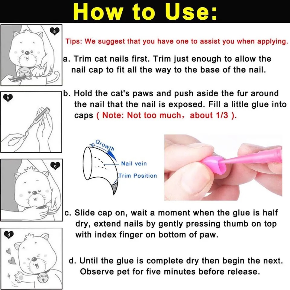 Zepto Nail Caps for Cats Plain