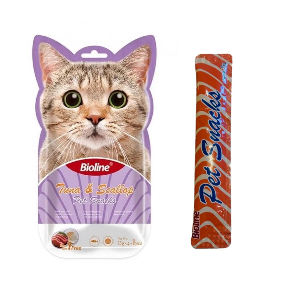 Bioline Tuna & Scallop Kitten Liquid Snacks 15g(1 Stick)