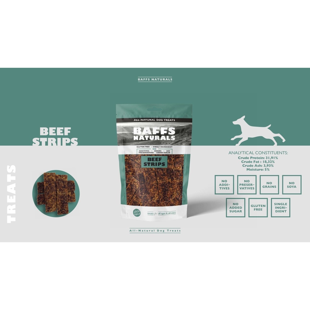Baffs Naturals Beef Strips