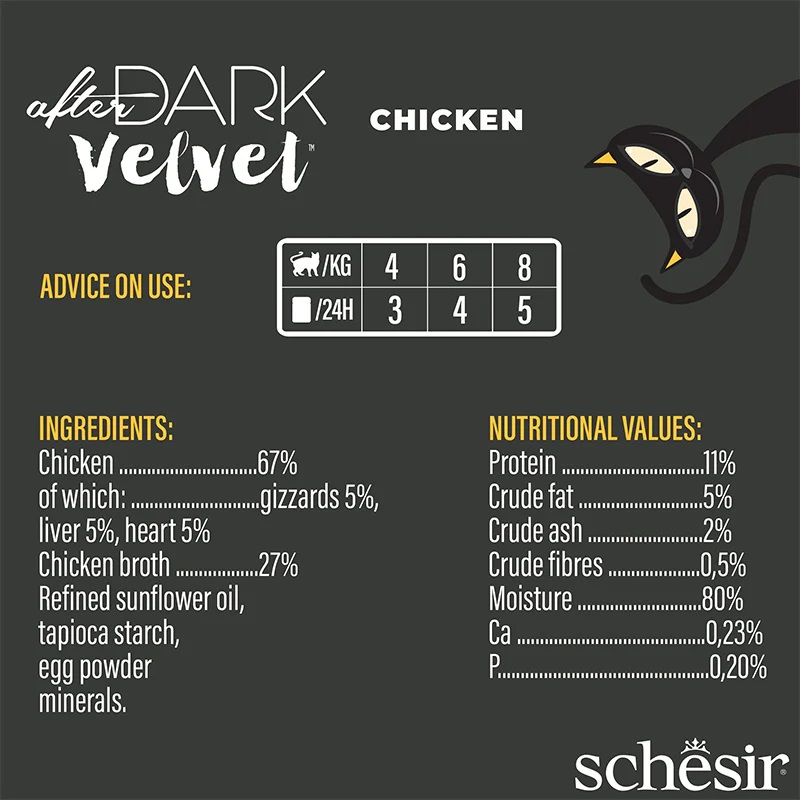 Schesir After Dark Pouch Velvet Mousse Pollo Chicken 80g