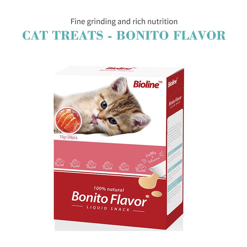 Bioline Bonito Flavor Liquid Snack for Cats