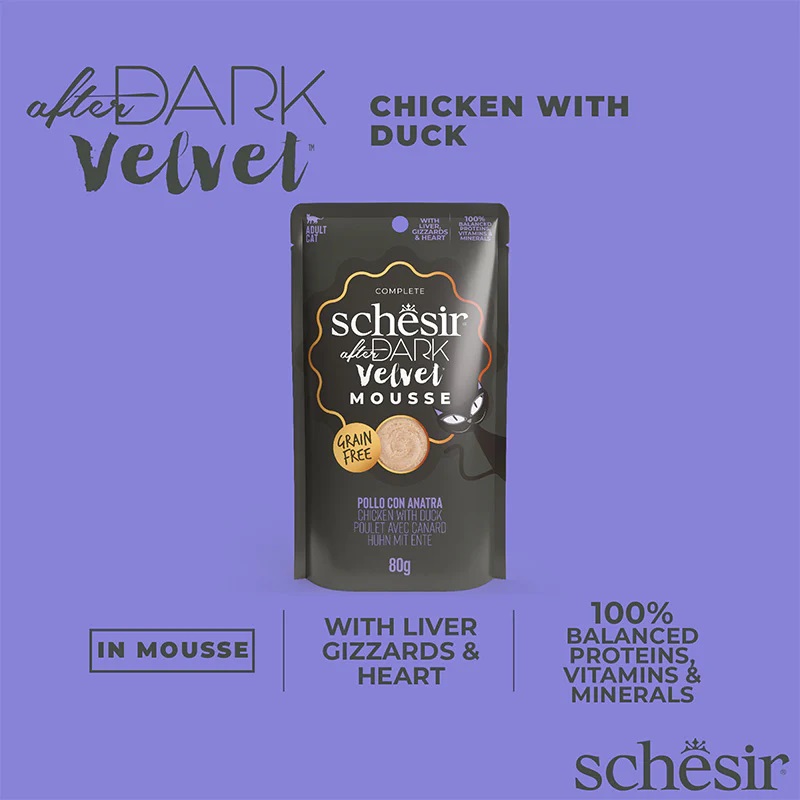 Schesir After Dark Pouch Velvet Mousse Chicken with Duck 80g